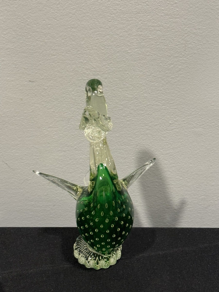 Murano Uranium Vaseline Glass Bird | eBay