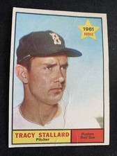 1961 Topps Rookie RC Card #81 Tracy Stallard Boston Red Sox Vg Creases Free Ship