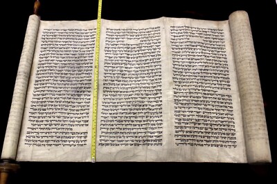 Extremely Rare Esther Scroll Handwritten On Calf Parchment, 200
