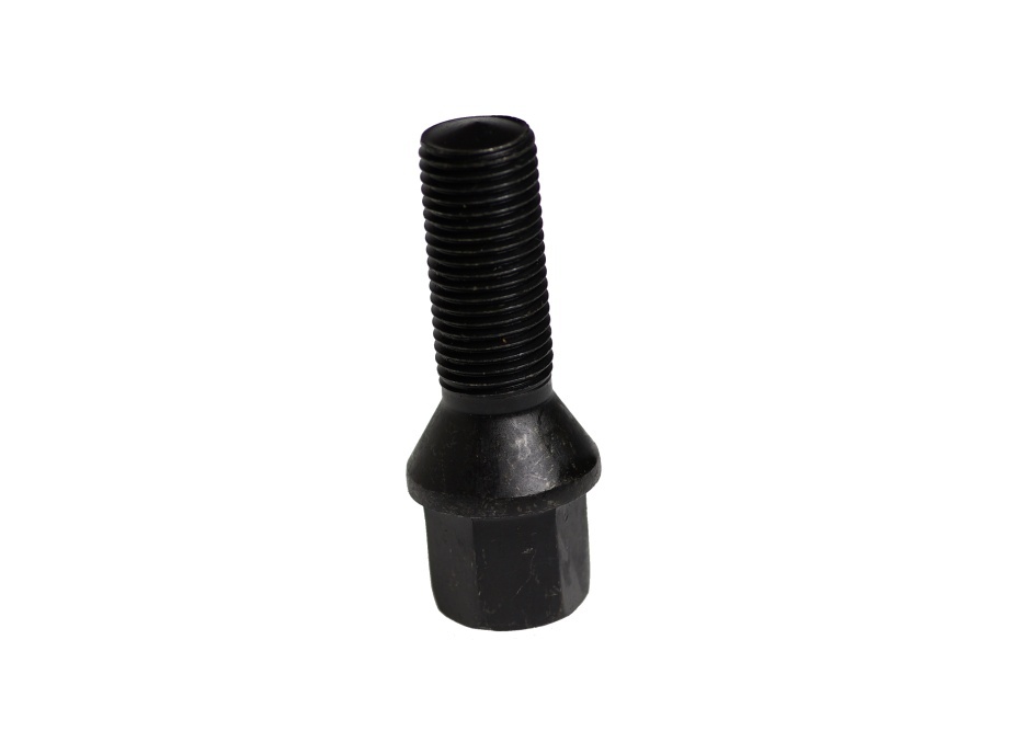 BLACK EXTENDED WHEEL BOLTS STUDS - 38mm bolt 14x1.25 CONICAL