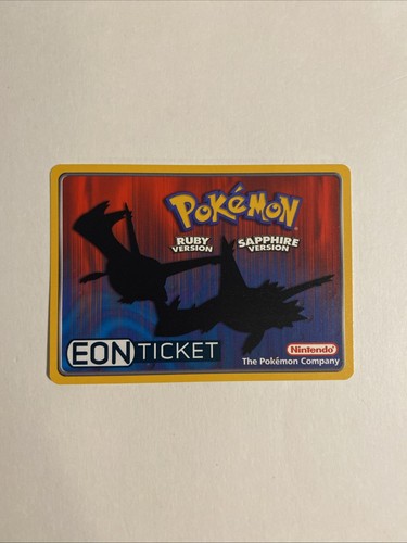 Pokemon Eon Ticket Promo e-Reader E Card Ruby & Sapphire NM