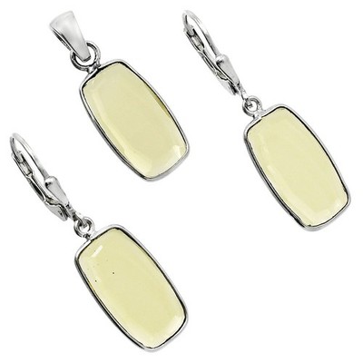 Premium Qualität Citrin 925 Sterling Silber Anhänger Ohrringe Schmuckset T-1015