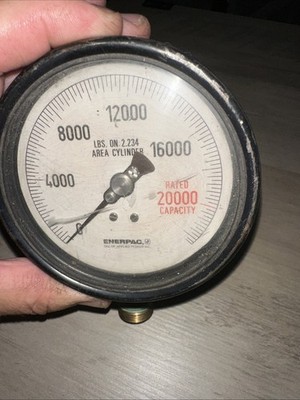 Enerpac Hydraulic Gauge Rated 20,000 Capacity Used￼