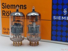 Siemens E88CC 6922 Gray Shields Pre acid-etching Matched Pair - Munich -Near NOS
