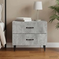Nachttisch Betongrau 62 X 34,5 X 47,5 Cm Holzwerkstoff