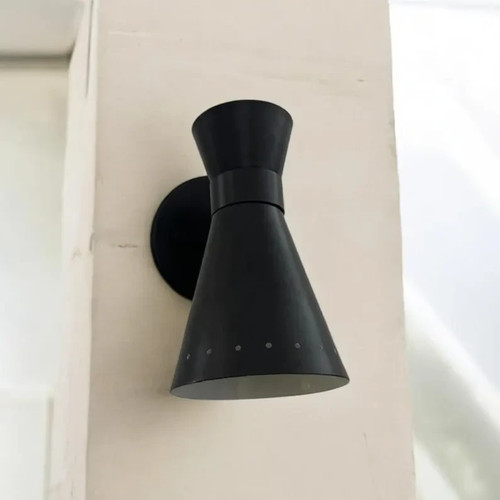 Minimalist Matte Black Industrial Wall Sconce • Mid‑Century Modern Adjustable Wa - Picture 2 of 6