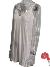 Victoria's Secret Slip Dress Small Light Pink Metallic Mini Nightgown Lingerie