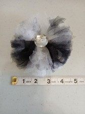 Girls Poofy Tulle Hair Clip Pageant Dance Competition Special Event Photo Shoot
