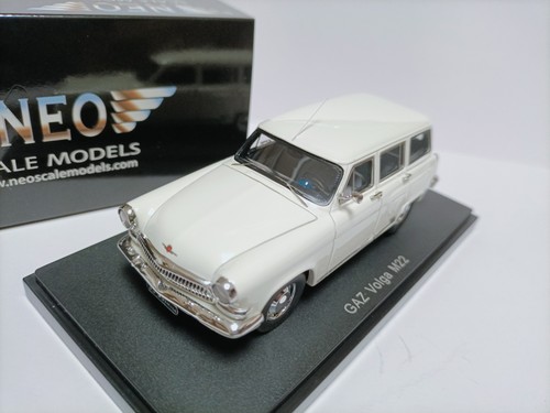 Miniature Voiture GAZ M22 Break 1960 Bleu, échelle 1/43, NEO, Résine, Série Limitée 300 Ex