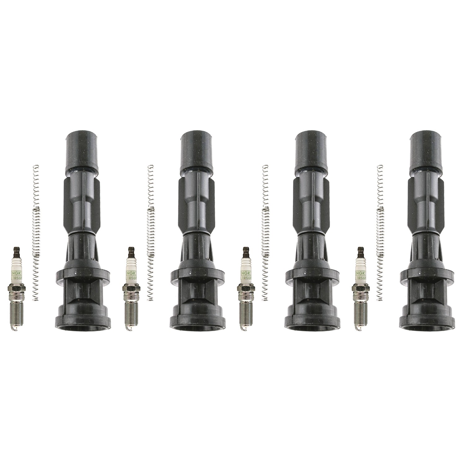 NGK 4 G-Power Platinum Spark Plug  Denso Coil Boot Kit for Mazda 5 2.3L 2.5L L4
