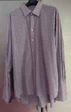 Charles Tyrwhitt Męska niebiesko-różowa koszula w kratę Rozmiar 18/37" Bawełna Używana