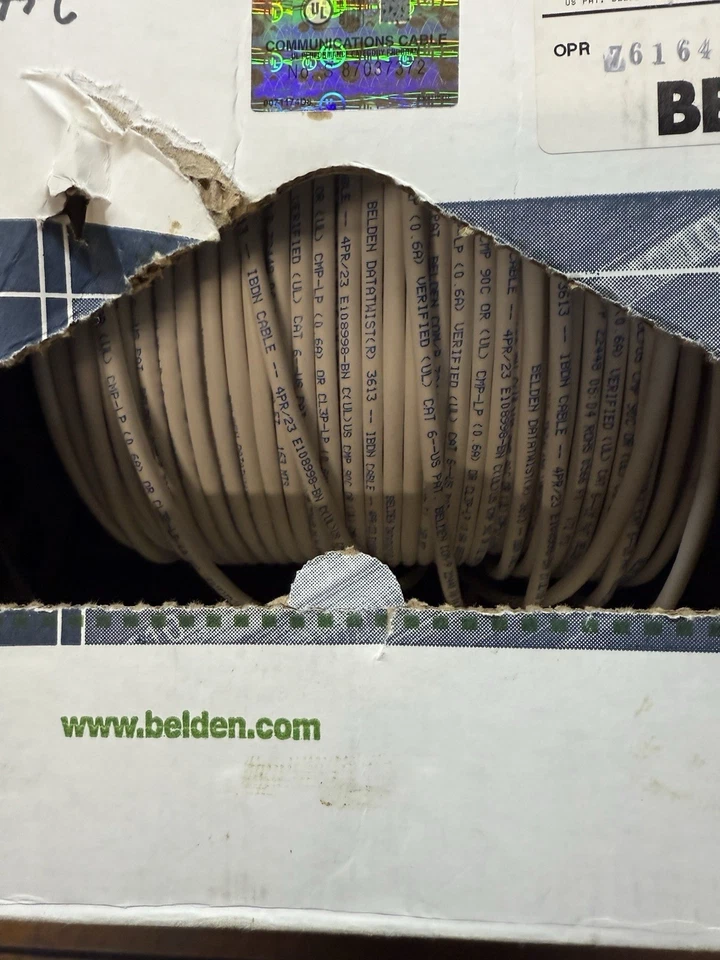 Belden 3613009A1000 Category 6+ Premium Cable 4 Pair U/UTP CMP Plenum White 598’ - Image 4 of 4