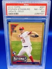 2010 Topps Stephen Strasburg #661 Gold **2010/2010** Book End Arm Back Rookie RC