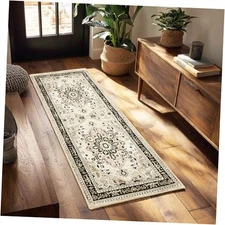  Runner Rug 2x6ft, Washable Hallway Runner with Non-Slip Backing, Vintage 
