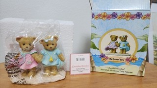 Cherished Teddies Marilyn & Gary Bear Figurine Club Members Only Resin Boxed