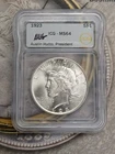 Silver 1923 Peace  Dollar ICG-MS64  Austin Hutto President   TP-9574