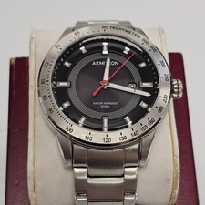 Armitron Men's Solar Powered Date Silver-Tone Men's Watch 46mm Fits 8"