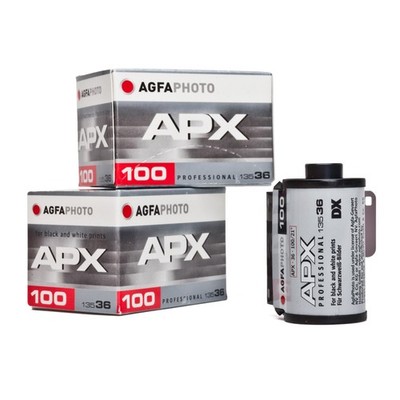 3x Agfa APX 100 135-36 S/W B/W schwarz weißfilm film Kleinbildfilm 35mm 135