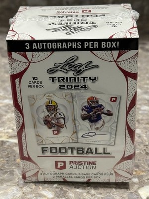 2024 Leaf Trinity Football - Factory Sealed Box - 3 Autographs
