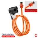 Bicycle Bike Tire Air Pump Inflator Replacement Hose Tube 120cm & Adapters Black