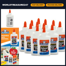 Non-Toxic Liquid School Glue for Slime Crafts, Washable, 4oz, 12 Pack