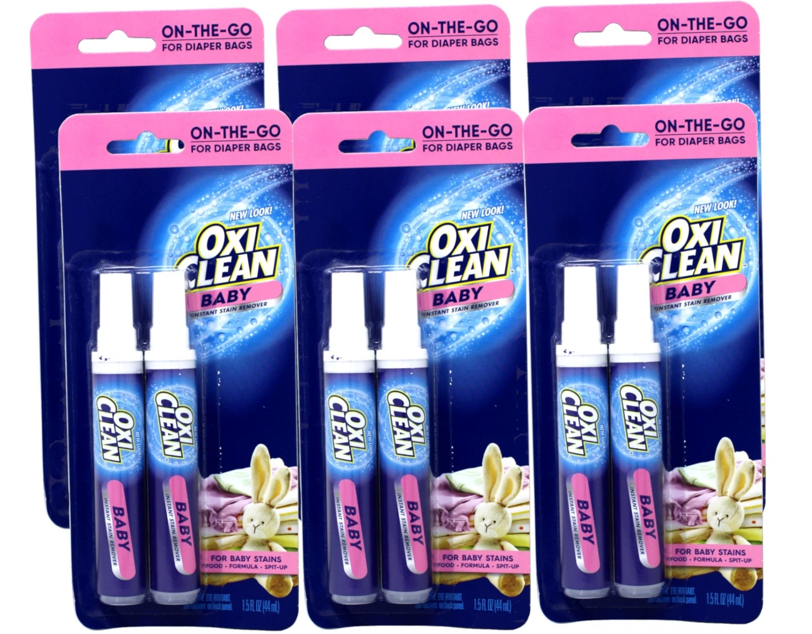 OxiClean On the Go Baby Stain Remover Pen, 22 mL, 2 Count - 6 Pack