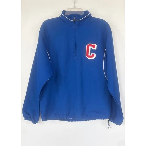 Cleveland Guardians Athletic Mens Blue 1/4 Zip Russell Windbreaker Patch Logo - product listing photo