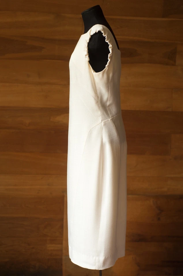 Women's milky vintage cocktail midi dress Pierre Balmain, size M, L - Image 4 of 4