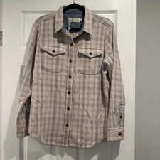 Outerknown Blanket Shirt Mens Medium Brown Organic Cotton New $148