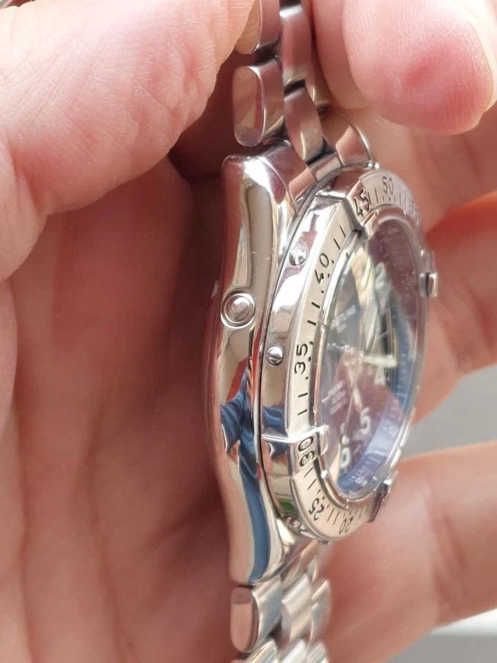 BREITLING Colt Superocean A17040 automatic sub 1000 metri blu blue REVISIONATO - Immagine 3 di 4