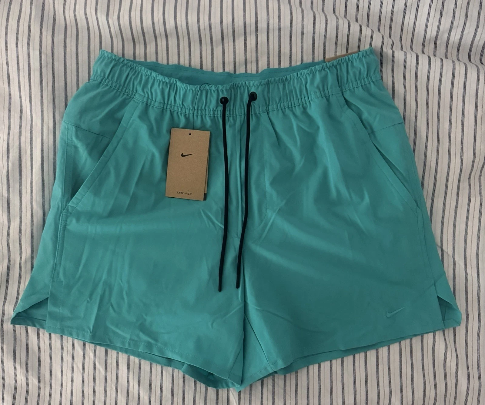 Nike Unlimited Dri-FIT 5" Mens Sz M Unlined Running Shorts Teal Blue DV9336-345