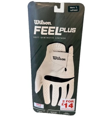 Wilson Feel Plus Golfhandschuh Weiß Herren Größe L Linkshand Neu