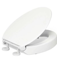 KOHLER Hyten Elevated Quiet-Close Elongated Toilet Seat - White 25875-0