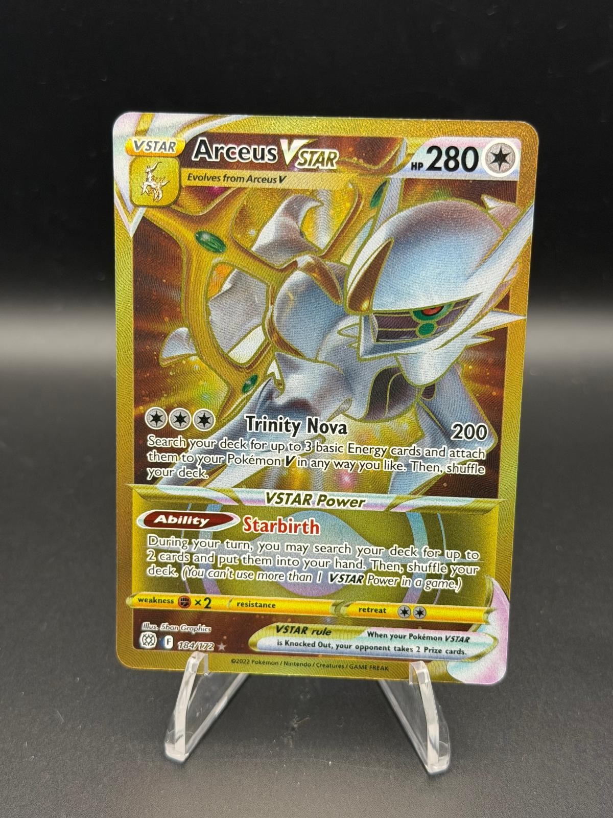 Arceus VSTAR 184/172 Secret Rare Brilliant Stars Pokemon Near Mint
