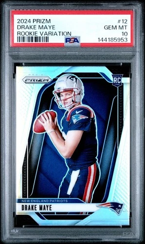 2024 PANINI PRIZM ROOKIE VARIATION SILVER #12 DRAKE MAYE GEM MT PSA 10