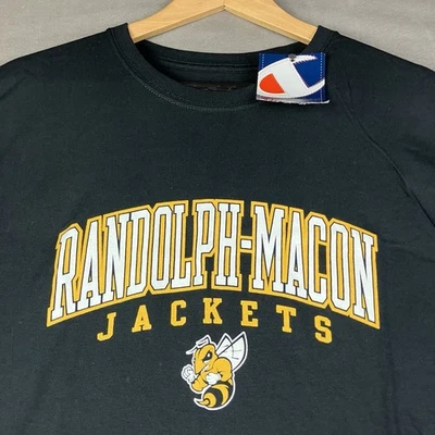 Randolph-Macon Chaquetas Camiseta Gráfica Universitaria Negra Campeón Talla XXL ¡NUEVA CON ETIQUETAS! - Imagen 1 de 4