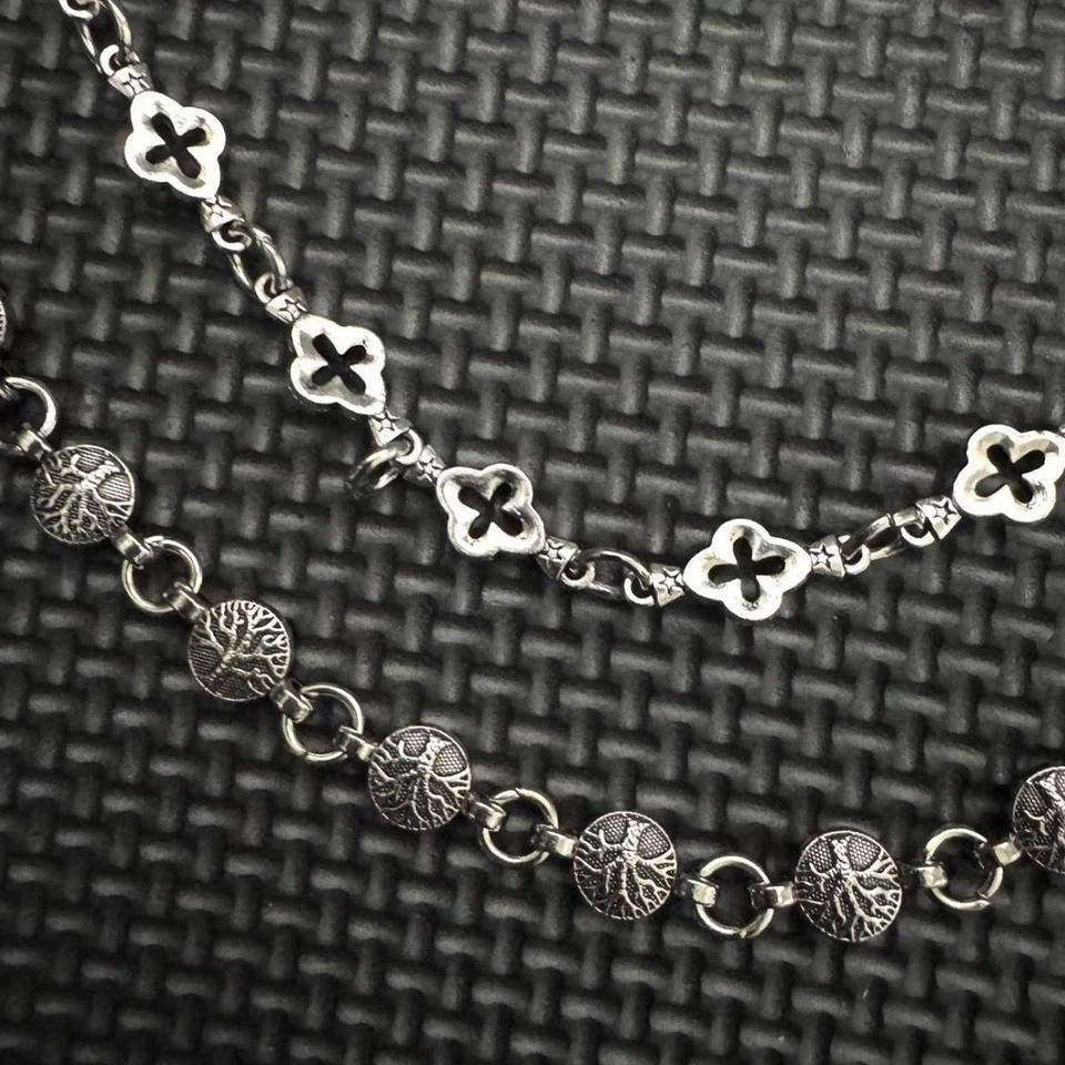 Cinturón cadena cartera plata cromo cadena Foto 4 de 4