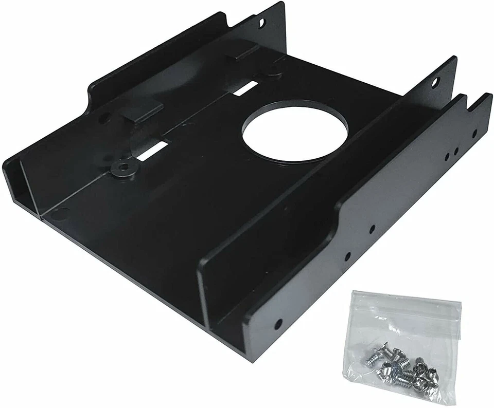 SSD RAIL Dual 2.5" to 3.5" SSD to HDD Adaptor Hard Drive Bay Mount Bracket Kit - Image 4 of 4