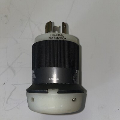 NEW Hubbell HBL9965C Twist Lock Plug 20A 125/250VAC New No Box