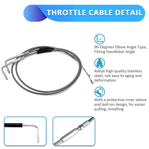 16"-18" Bar Brake/Clutch/Throttle/CAN-Bus Cable For Harley FLSTC FLSTC Non-ABS - Picture 7 of 13