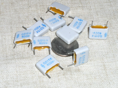 10 NEW SIEMENS .015UF 400V 5550 POLYESTER FILM AUDIO FILTER