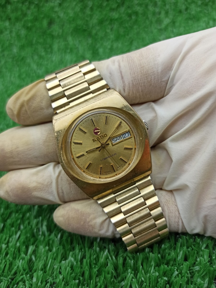 LUXURYVINTAGE RADO COMPANION GOLD AUTOMATIC WATCH SWISS MADE 70s