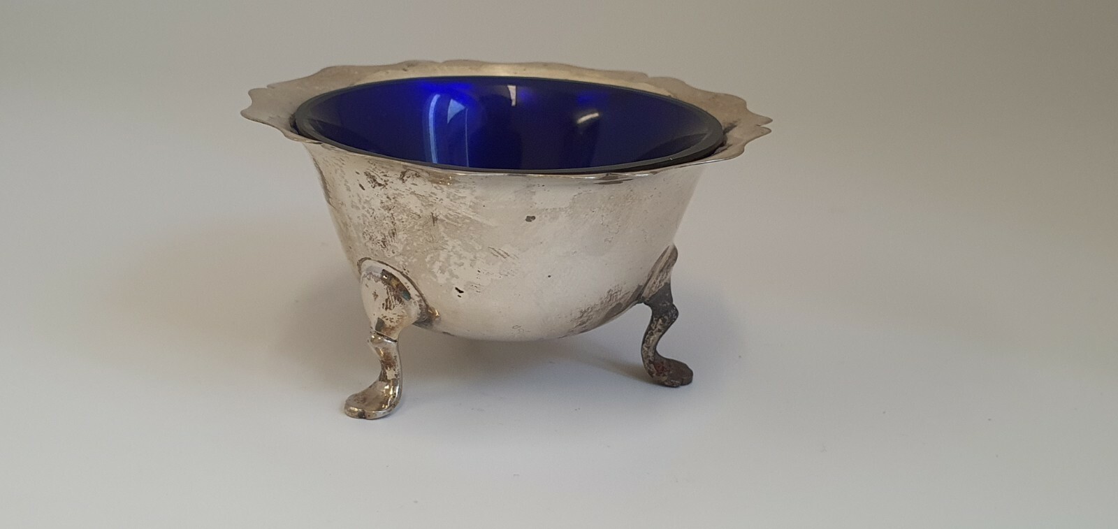 Photo 4 of Sterling Silver Salt Pot By The Barker Bros. Chester 1922 antique S9