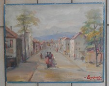 QUADRO DIPINTO AD OLIO FIRMATO AUSONE ? PAESAGGIO VENETO FRIULI CM. 24 X 30 