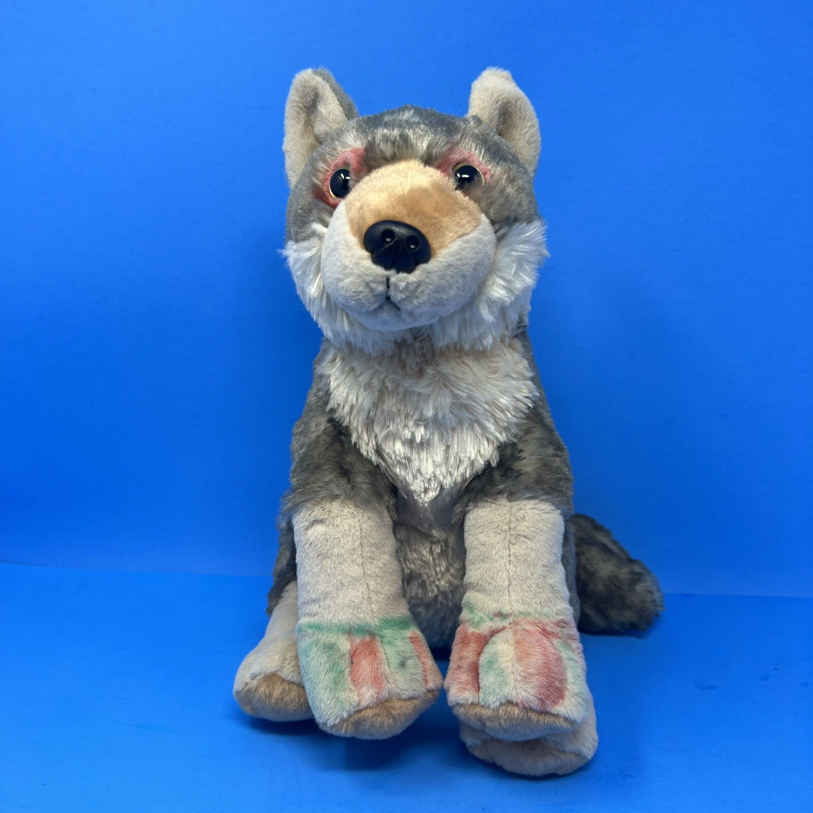 Wild Republic Wolf Plush 12" Sitting Cuddlekins Stuffed Animal Toy