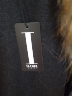 IZABEL LONDON DOROTHY PERKINS LONG GREY COAT CARDIGAN RRP £35