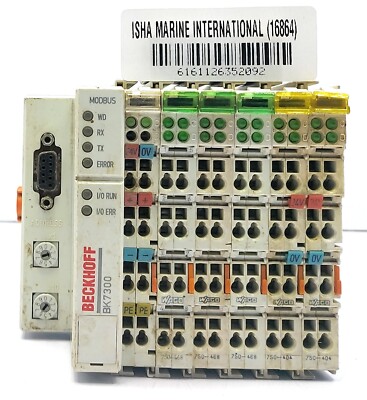 Beckhoff BK7300 MODBUS Coupler Wago 750-404 Relay O/P Module 2 Channel