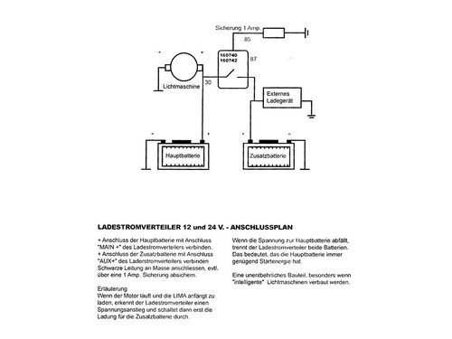 Trennrelais Ladestromverteiler 12 Volt, 180A - Batterie Isolator für 2 Batterien - Bild 2 von 2