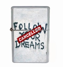 Cancelled Dreams Rs1 Flip Top Oil Lighter Wind Resistant 