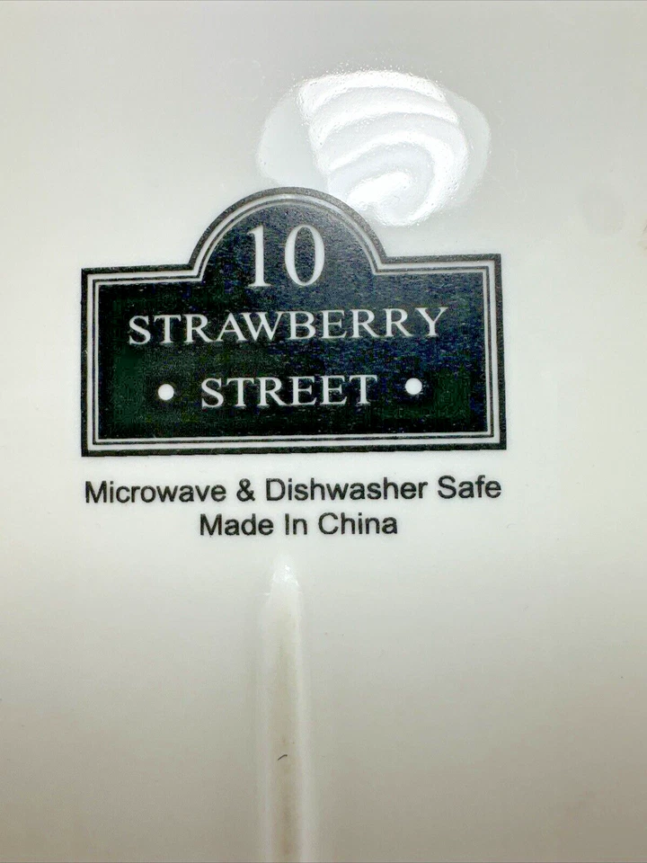 Strawberry Street 10 White Ceramic Serving Tray Handles MicrowaveDishwasher Safe - Image 2 of 4